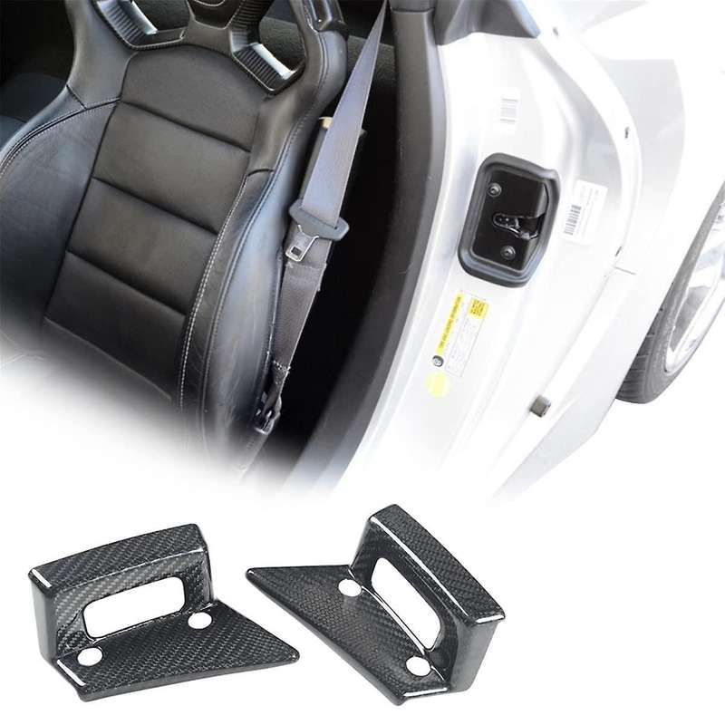 for C7 2014-2019 Real Carbon Fiber Car Door Handle Switch Cover Trim Sticker Accessories