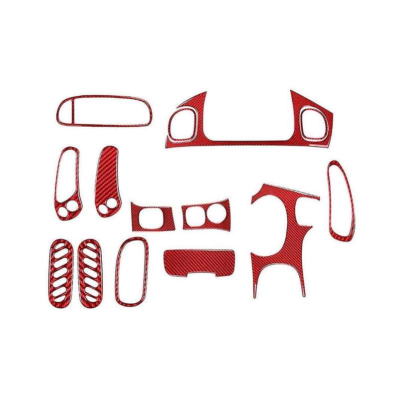 for C5 1998-2004 Carbon Fiber Full Interior Kit Central Control Gear Cover Trim Decoration Sticker,R