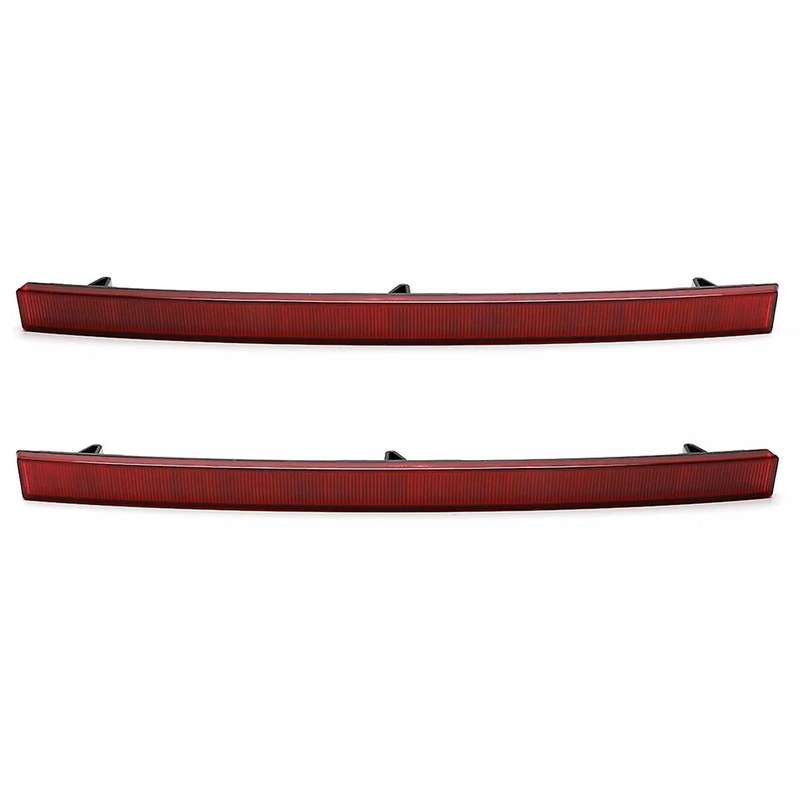for C7 2014-2019 Red Lens Rear Bumper Reflector LED Lights 84031887 84031888 Car Tail Brake Lamp