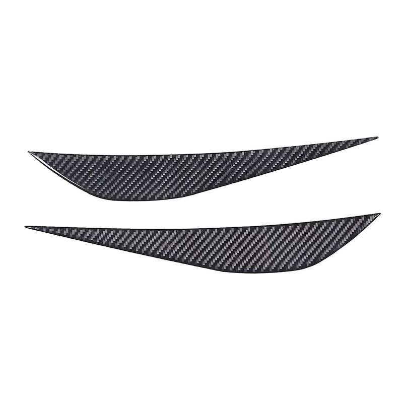 for C7 2014-2019 Soft Carbon Fiber Car Front Bumper Bottom Corner Cover Trim Front Lip Decals Stick