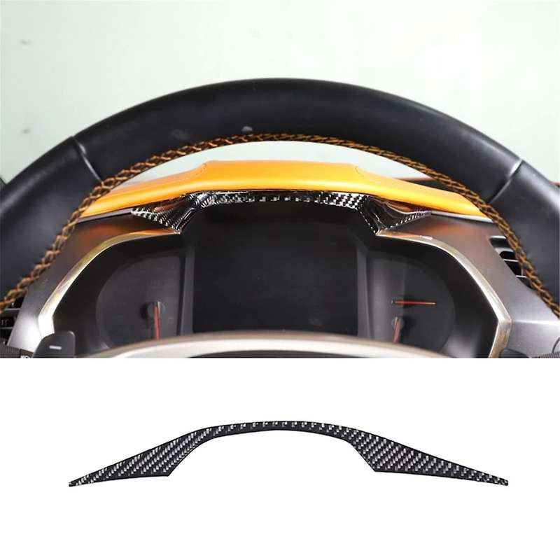 for C7 2014-2019 Soft Carbon Fiber Car Dashboard Panel Strips Instrunment Cover Trim Sticker Access