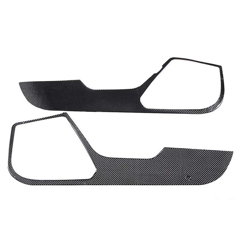 for C7 2014-2019 Soft Carbon Fiber Car Door Anti Kick Mat Sticker Trim Door Panel Protection Access