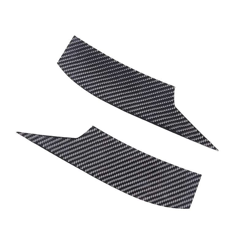 for C7 2014-2019 Soft Carbon Fiber Car Front Bumper Side Trim Cover Air Inlet Splitters Trim Sticke