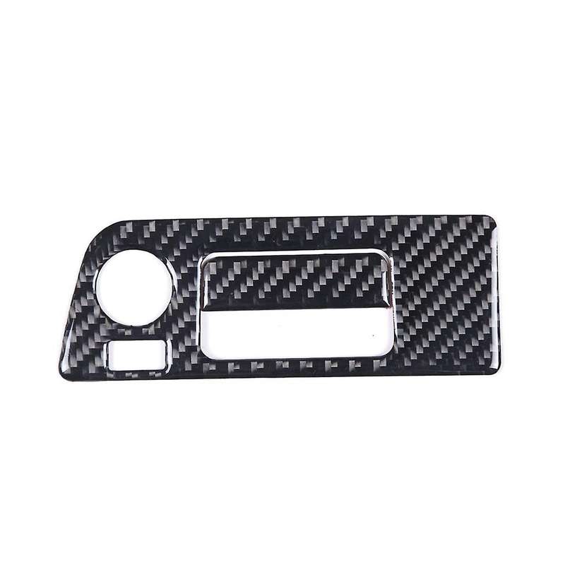 for C7 2014-2019 Soft Carbon Fiber Car Headlight Switch Frame Trim Cover Interior Accessories