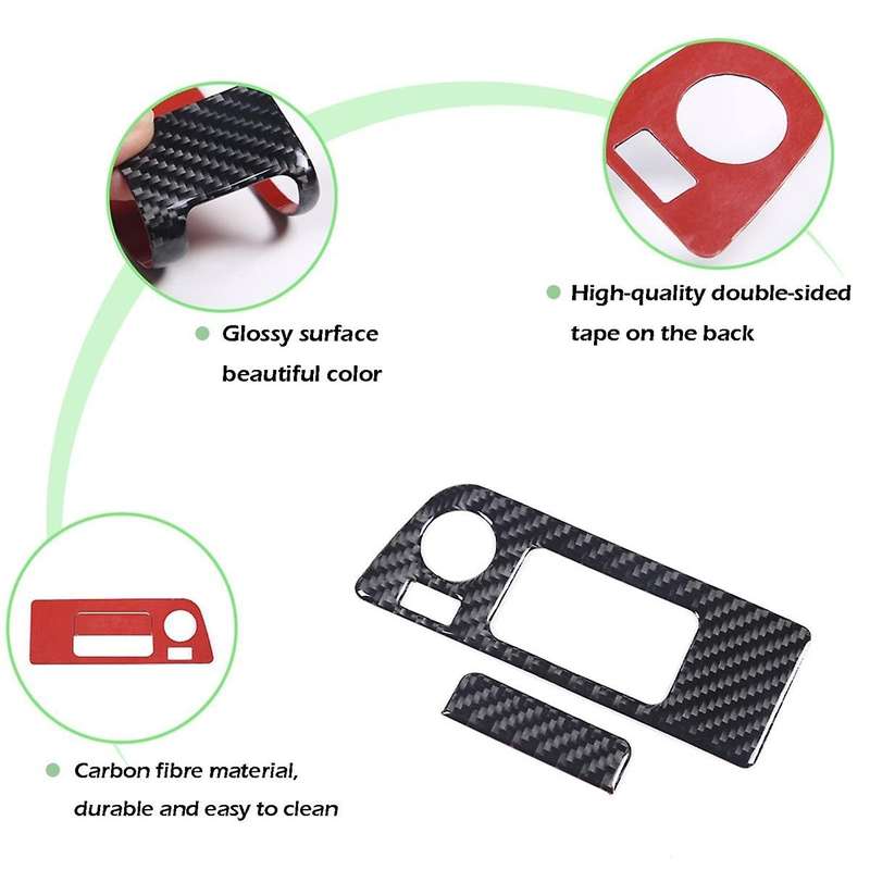for C7 2014-2019 Soft Carbon Fiber Car Headlight Switch Frame Trim Cover Interior Accessories