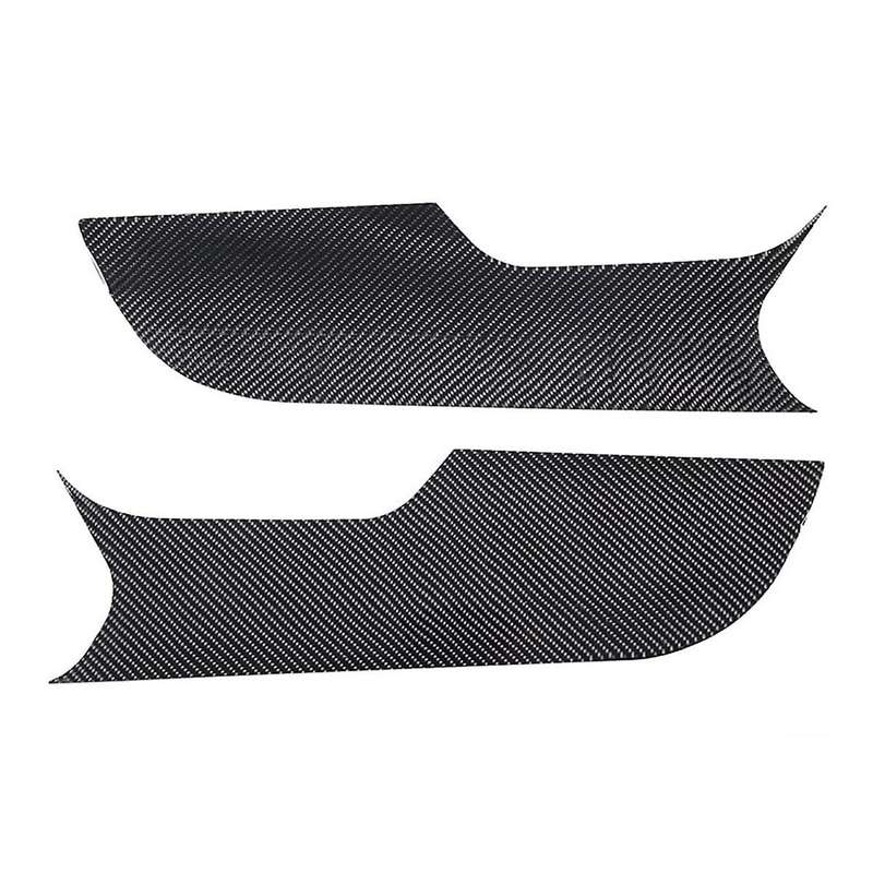 for C7 2014-2019 Soft Carbon Fiber Car Inner Door Anti Kick Panel Sticker Protection Trim Accessori