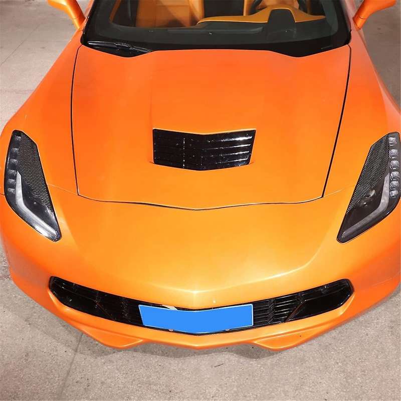 for C7 2014-2019 Soft Carbon Fiber Car Headlight Eyebrows Sticker Trim Headlight Decoartive Sticker
