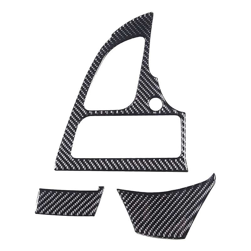 for C7 2014-2019 Soft Carbon Fiber Car Headlight Switch Cover Trim Dashboard Side Air Outlet Panel
