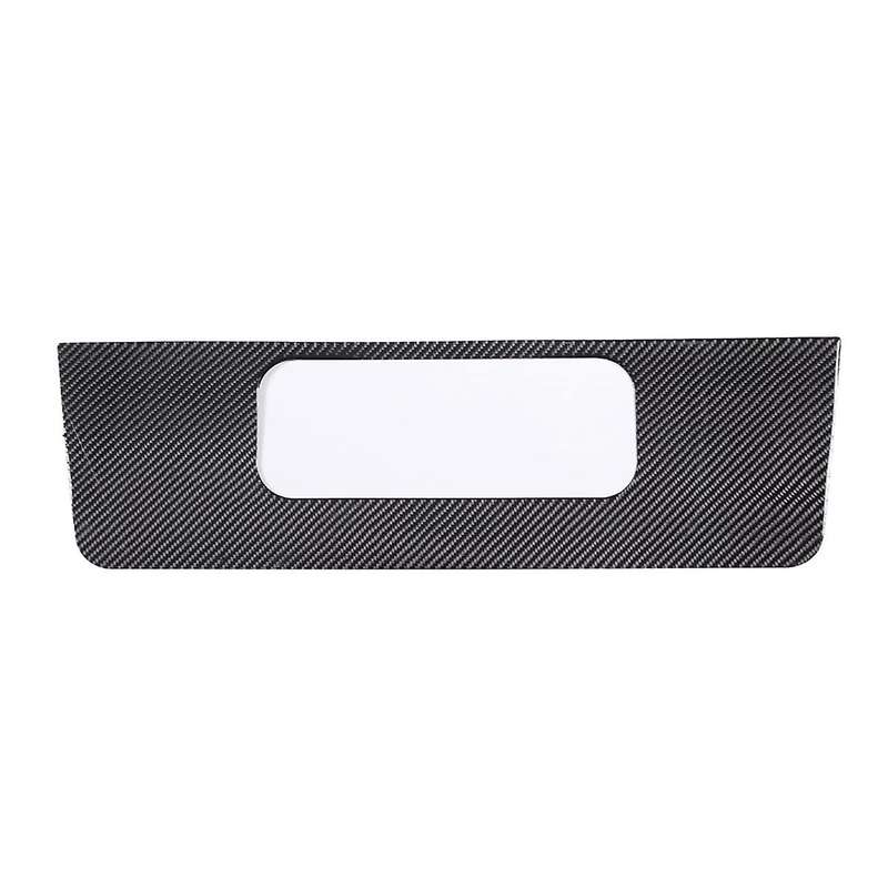 for C7 2014-2019 Soft Carbon Fiber Car Rear License Plate Frame Cover Trim Sticker Accessories