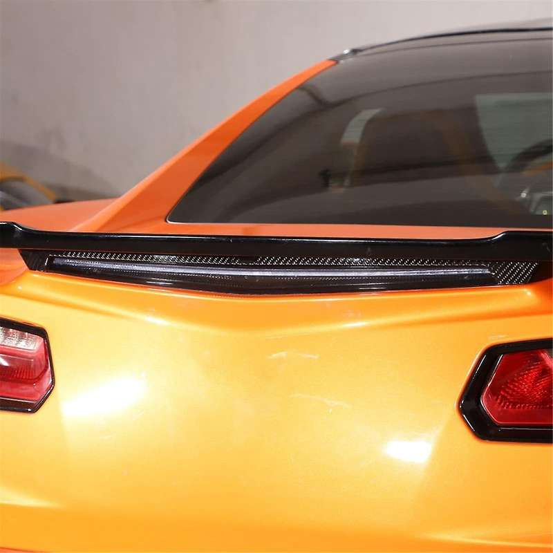 for C7 2014-2019 Soft Carbon Fiber Car Rear Brake Light Cover Trim Strips Sticker Accessories