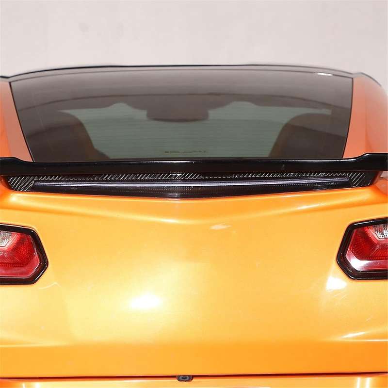 for C7 2014-2019 Soft Carbon Fiber Car Rear Brake Light Cover Trim Strips Sticker Accessories