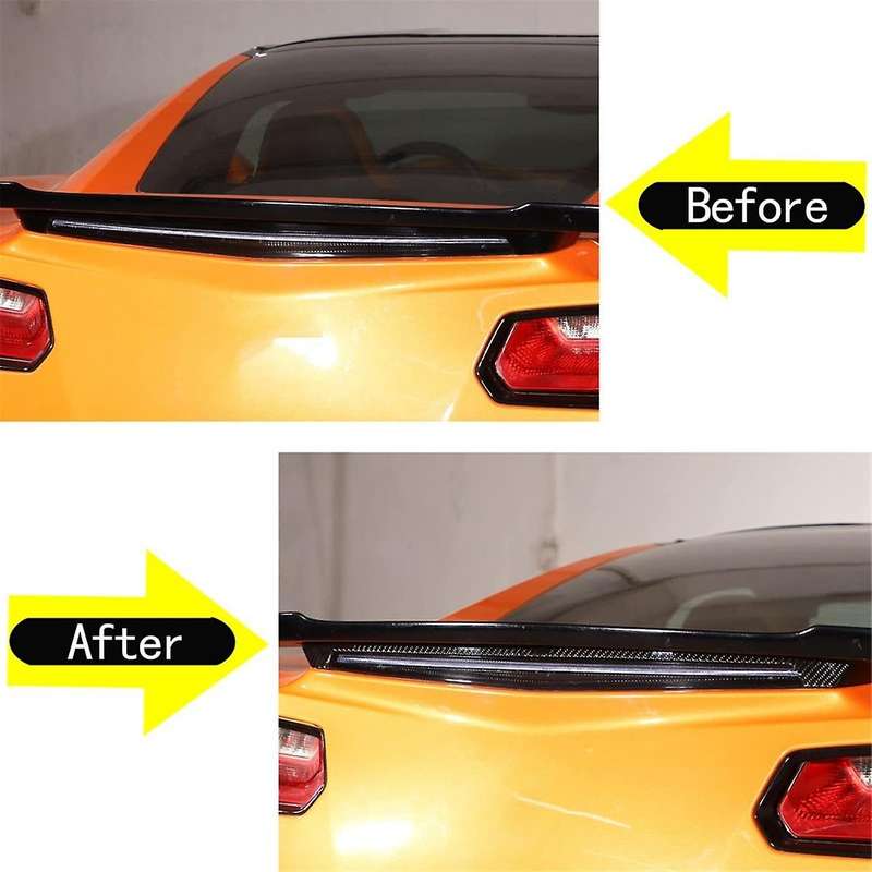 for C7 2014-2019 Soft Carbon Fiber Car Rear Brake Light Cover Trim Strips Sticker Accessories