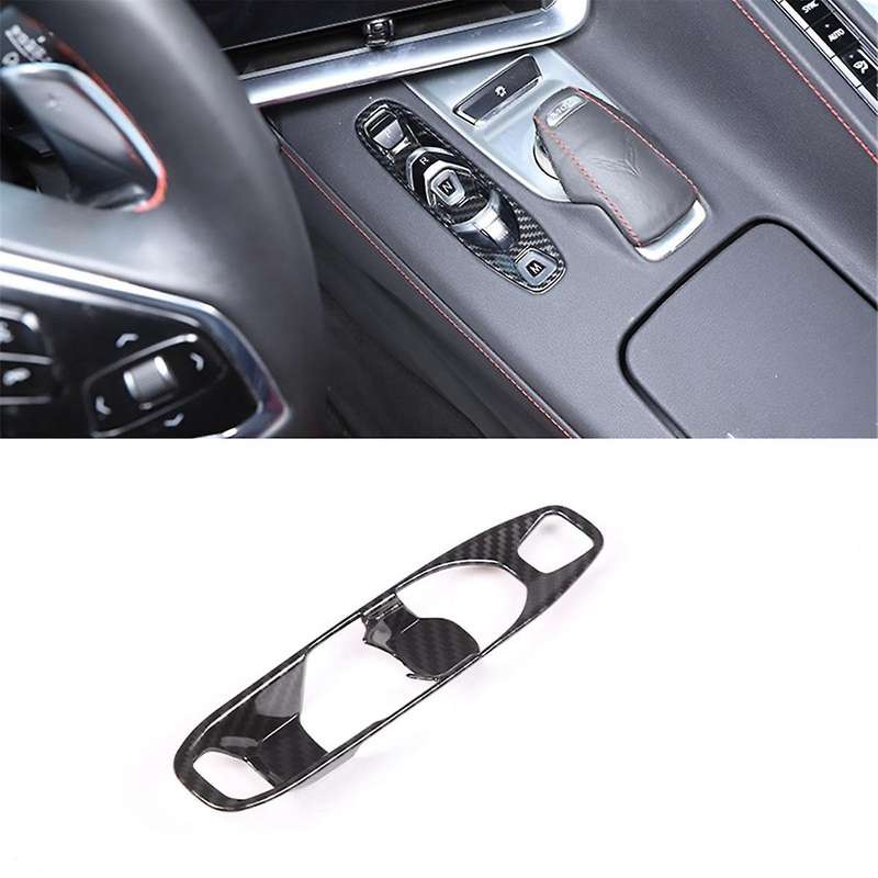 for C8 2020-2023 ABS Carbon Fiber Gear Shift Panel Cover Trim Accessories