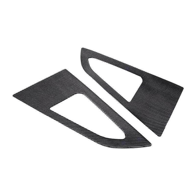 for C7 2014-2019 Soft Carbon Fiber Car Rear Side Window Louvers Cover Trim Sticker Accessories