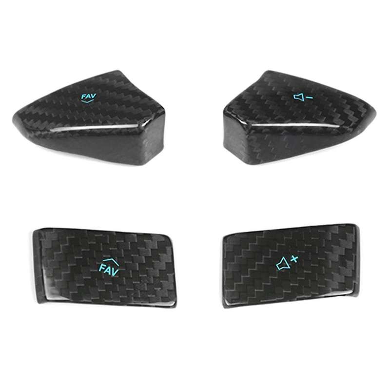 for C8 2020-2022 Car Steering Wheel Panel Cover Real Hard Carbon Fiber Sticker Interior Trim -B
