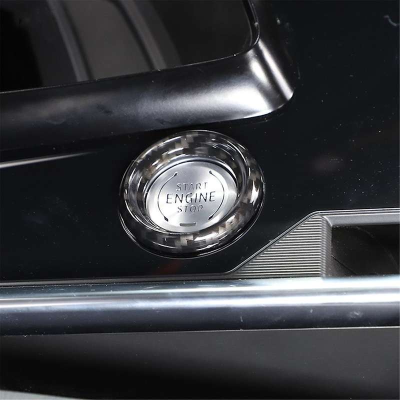 for C8 2020-2023 Car Engine Start Stop Button Switch Cover Trim Sticker Accessories ABS Carbon Fiber