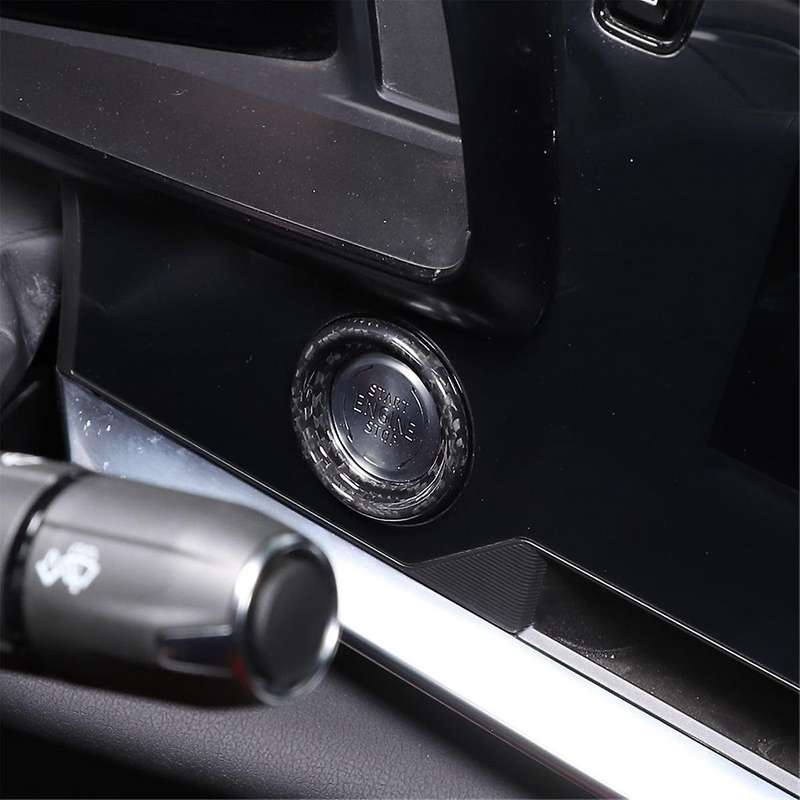 for C8 2020-2023 Car Engine Start Stop Button Switch Cover Trim Sticker Accessories ABS Carbon Fiber