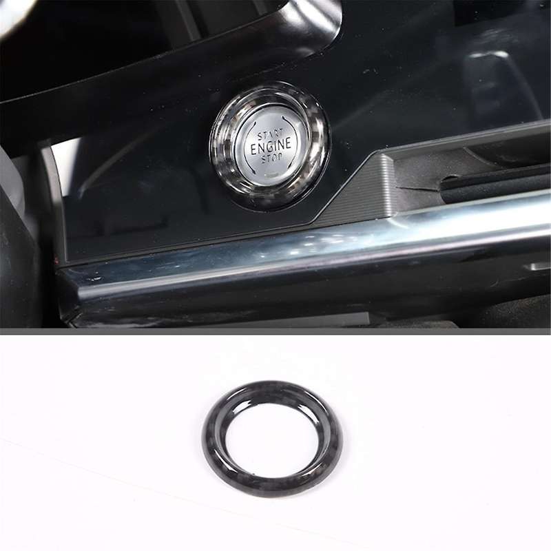 for C8 2020-2023 Car Engine Start Stop Button Switch Cover Trim Sticker Accessories ABS Carbon Fiber