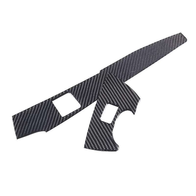 for C7 2014-2019 Soft Carbon Fiber Car Window Lift Switch Panel Cover Trim Sticker Accessories