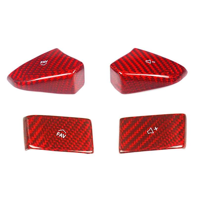 for C8 2020-2022 Car Steering Wheel Panel Cover Real Hard Carbon Fiber Sticker Interior Trim -A