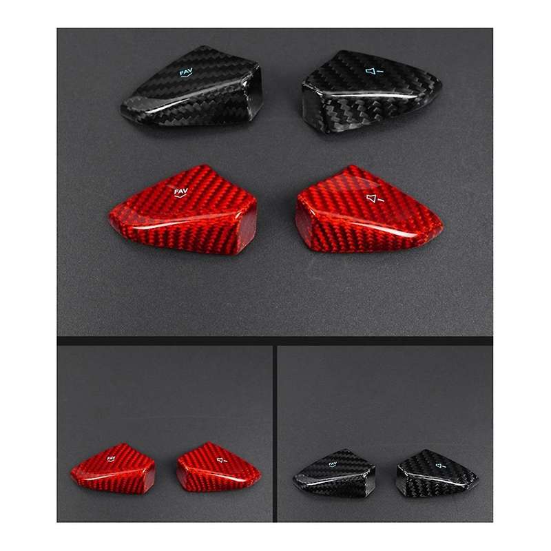 for C8 2020-2022 Car Steering Wheel Panel Cover Real Hard Carbon Fiber Sticker Interior Trim -A
