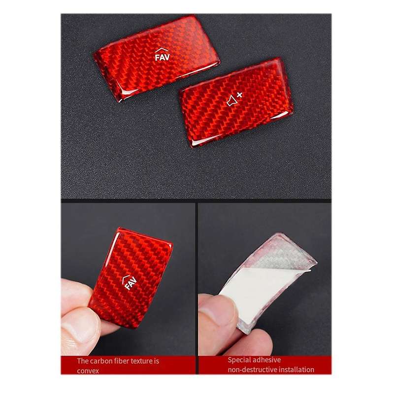 for C8 2020-2022 Car Steering Wheel Panel Cover Real Hard Carbon Fiber Sticker Interior Trim -A