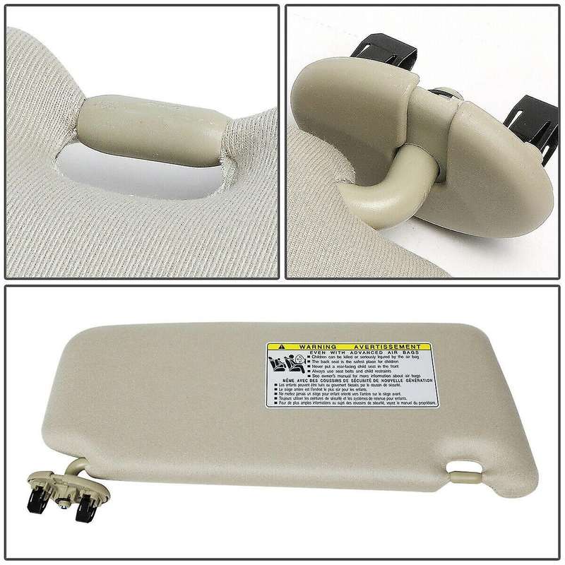 for Camry 2007-2011 Left Driver Side Visor Sunshade Light Beige