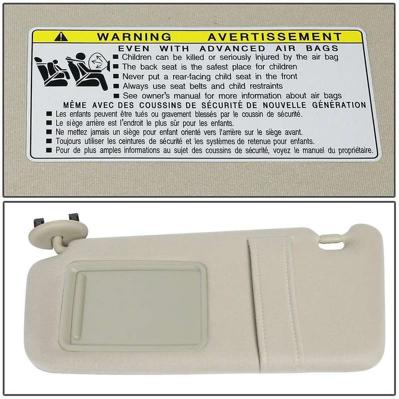 for Camry 2007-2011 Left Driver Side Visor Sunshade Light Beige