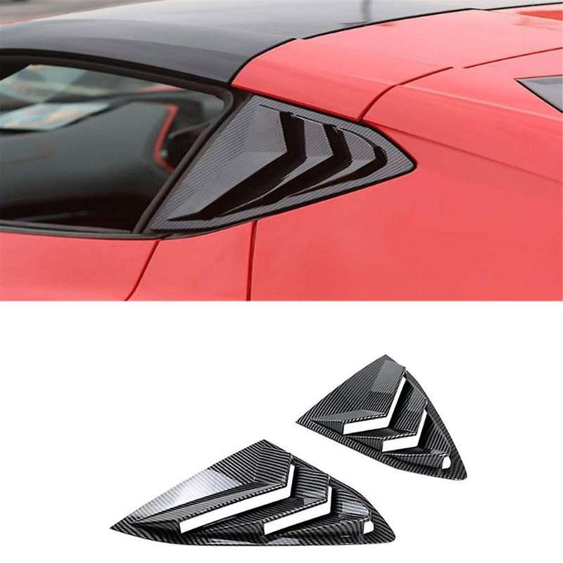 for C8 2020-2024 Car Rear Triangle Window Shutters Triangle Sunshade Modified Carbon Fiber