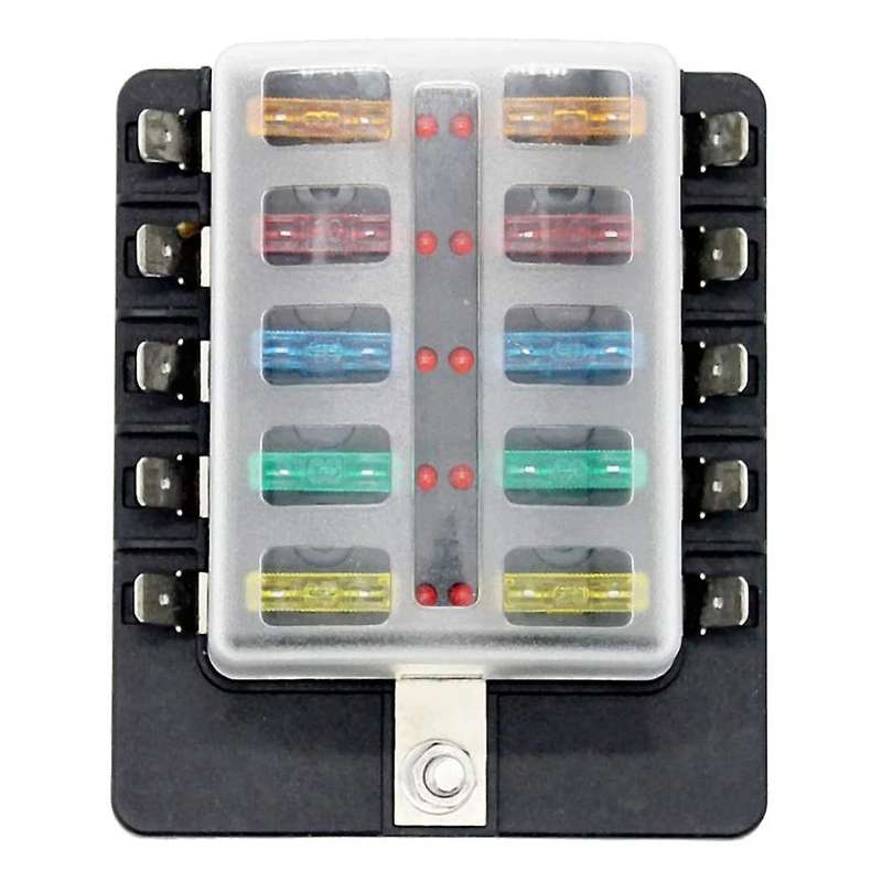 for Car Boat RV 32V 10 Way Blade Type Plug Type Holder LED Warning Light