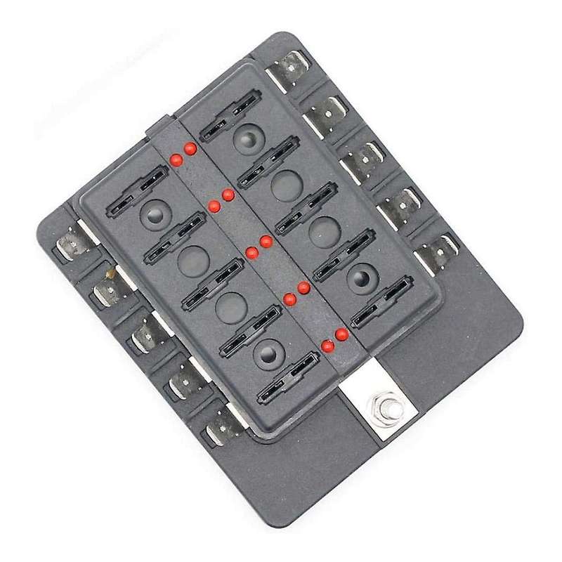 for Car Boat RV 32V 10 Way Blade Type Plug Type Holder LED Warning Light