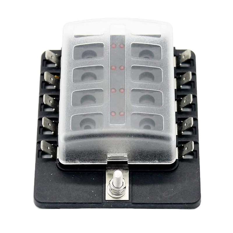for Car Boat RV 32V 10 Way Blade Type Plug Type Holder LED Warning Light