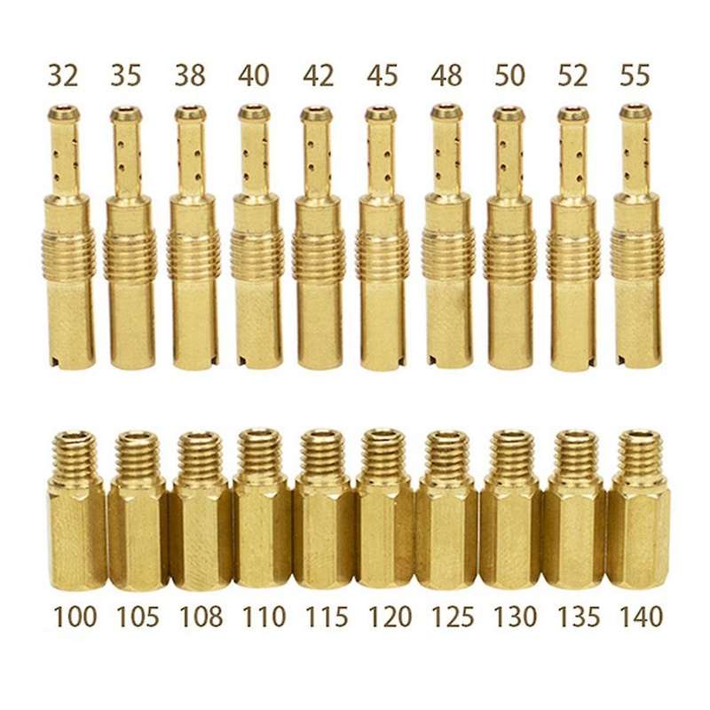 for Carburetor 30Pcs Main +10Pcs Slow/Pilot Jet Set 120 125 130 135 140 32 45 48 50 52 55 150 155
