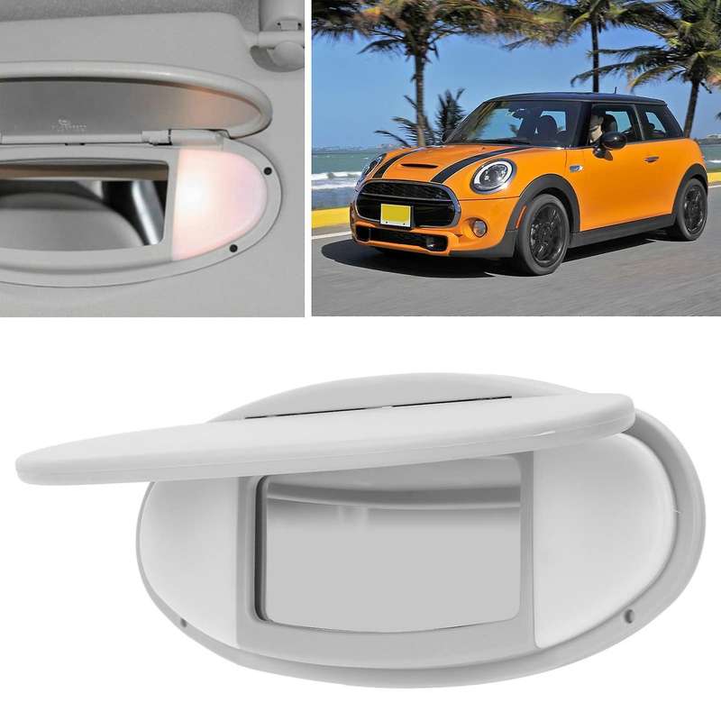 for Car Visor Mirror Cover Cover for MINI R55 R56 R60 2007-2014 51167361833 Gray
