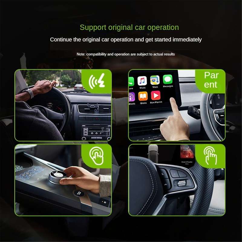 for Carplay Adapter Car Wired to Wireless Smart Box Car Interconnect Multi-Function Adapter,Black,A