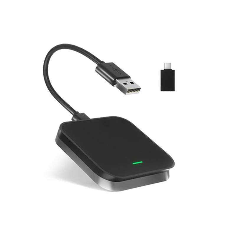for Carplay Adapter Car Wired to Wireless Smart Box Car Interconnect Multi-Function Adapter,Black,A
