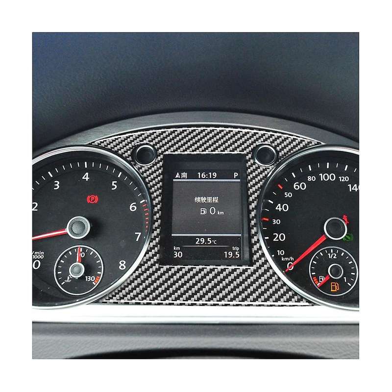 for CC 2012-2018 Soft Carbon Fiber Car Dashboard Instrument Panel Display Cover Trim Sticker Accesso