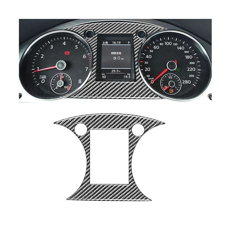 for CC 2012-2018 Soft Carbon Fiber Car Dashboard Instrument Panel Display Cover Trim Sticker Accesso
