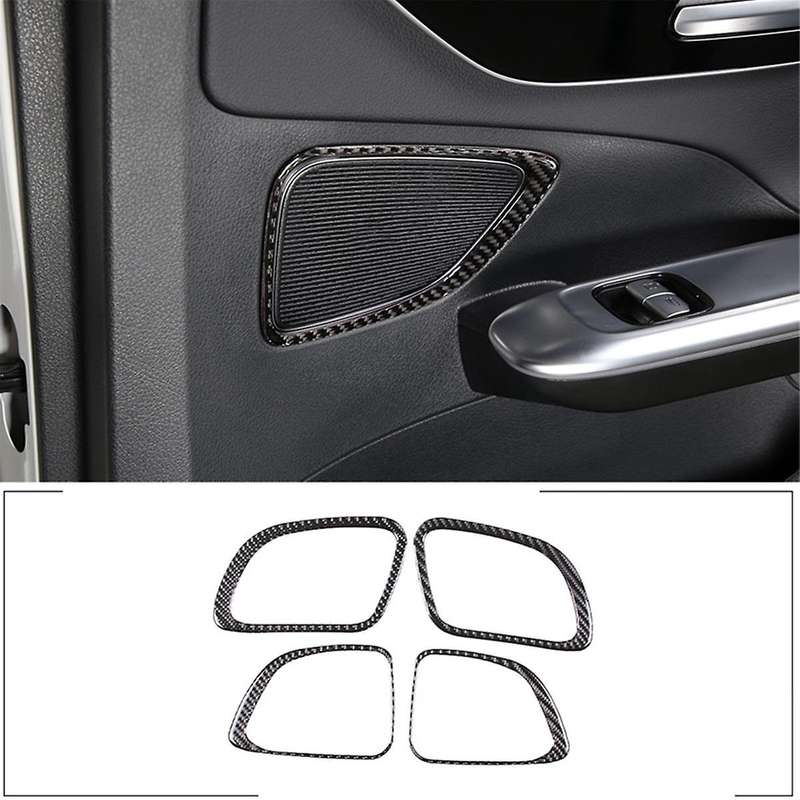 for C-Class W206 2022 2023 Soft Carbon Fiber Car Door Horn Speaker Cover Trim Sticker Interior Acces