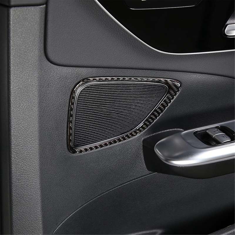 for C-Class W206 2022 2023 Soft Carbon Fiber Car Door Horn Speaker Cover Trim Sticker Interior Acces