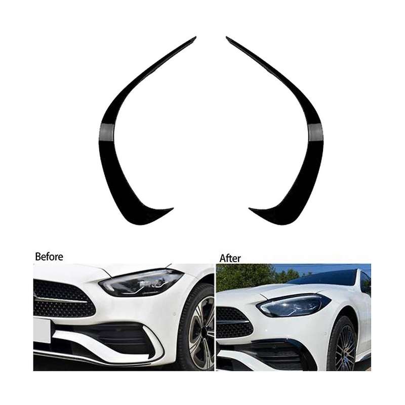 for C-class W206 2022+ C200 C260 C300 Front Bumper Spoiler Air Knife Lower Grille Fog Lamp Cover Tr
