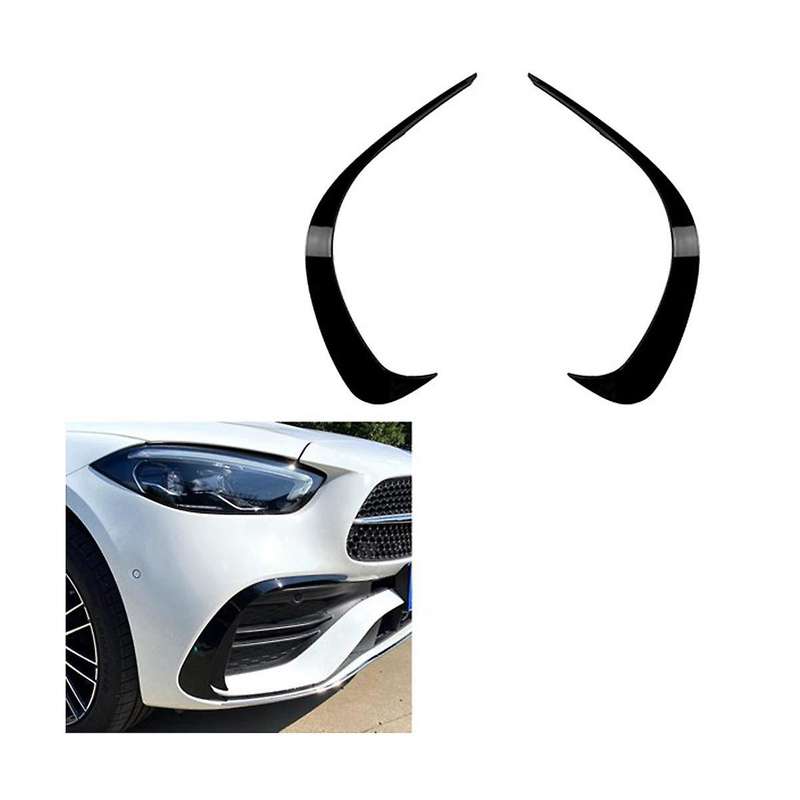for C-class W206 2022+ C200 C260 C300 Front Bumper Spoiler Air Knife Lower Grille Fog Lamp Cover Tr