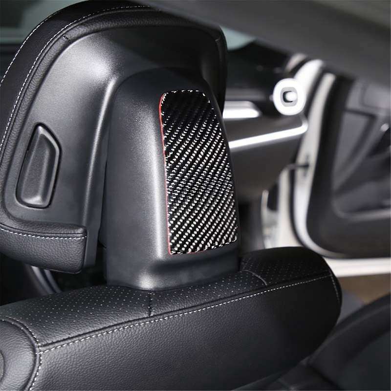 for C-class W206 2022 2023 Soft Carbon Fiber Car Seat Headrest Cover Trim Sticker Interior Accessor