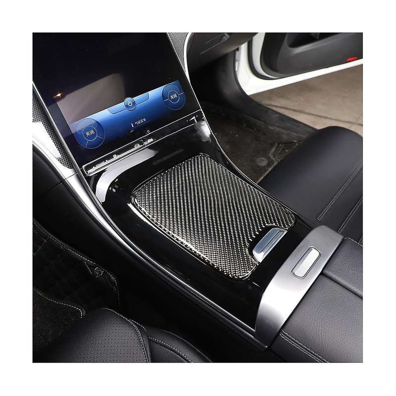 for C-class W206 C200 C260 2022 Carbon Fiber Central Control Storage Box Panel Trim Sticker Accesso
