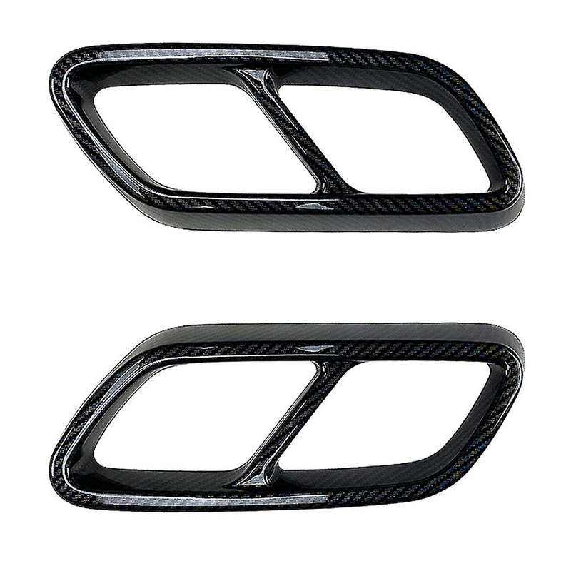 for C-Class W206 C200 C260 C300 2022+ Car Tail Throat Exhaust Pipe Muffler Tip Cover ABS Carbon Fibe