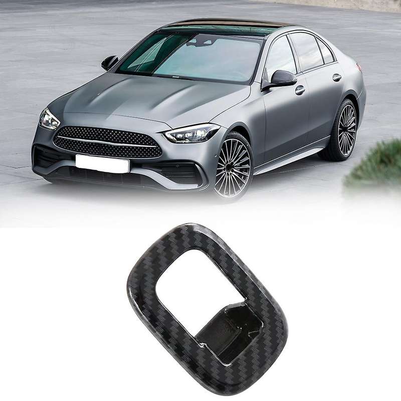 for C-Class W206 C260 2022 Car Interior Sticker Rear Trunk Switch Decorative Cover Carbon Fiber