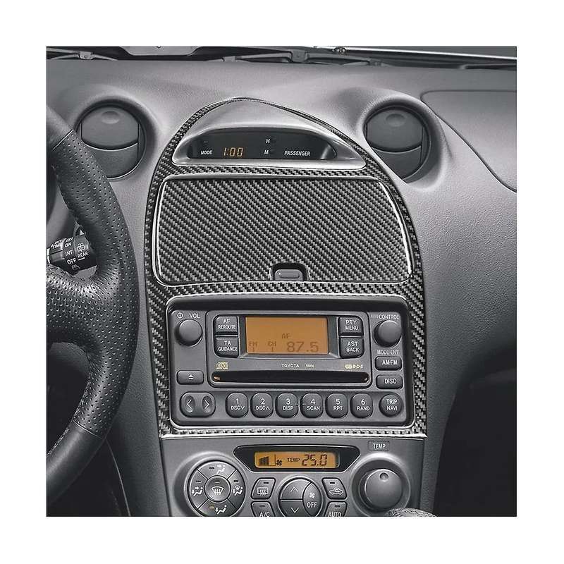 for Celica 2000-2005 Soft Carbon Fiber Center Console Storage Box Panel Cover Trim Sticker Accessor