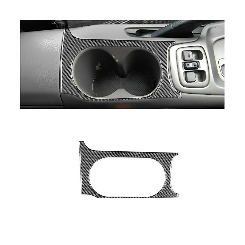 for Celica 2000-2005 Soft Carbon Fiber Central Control Cup Holder Cover Trim Sticker Accessories