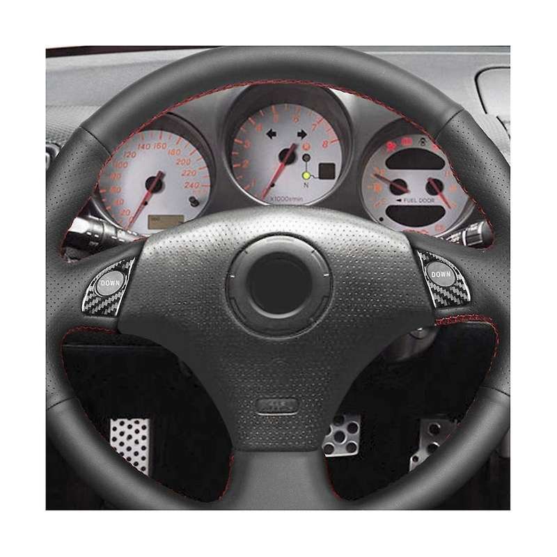 for Celica 2000-2005 Soft Carbon Fiber Car Steering Wheel Button Cover Trim Sticker Accessories