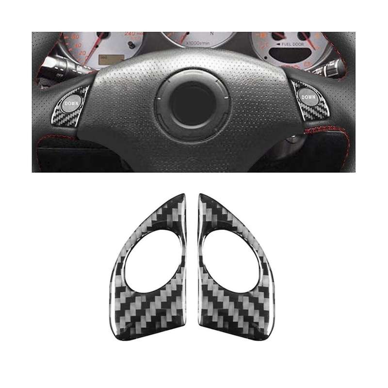 for Celica 2000-2005 Soft Carbon Fiber Car Steering Wheel Button Cover Trim Sticker Accessories